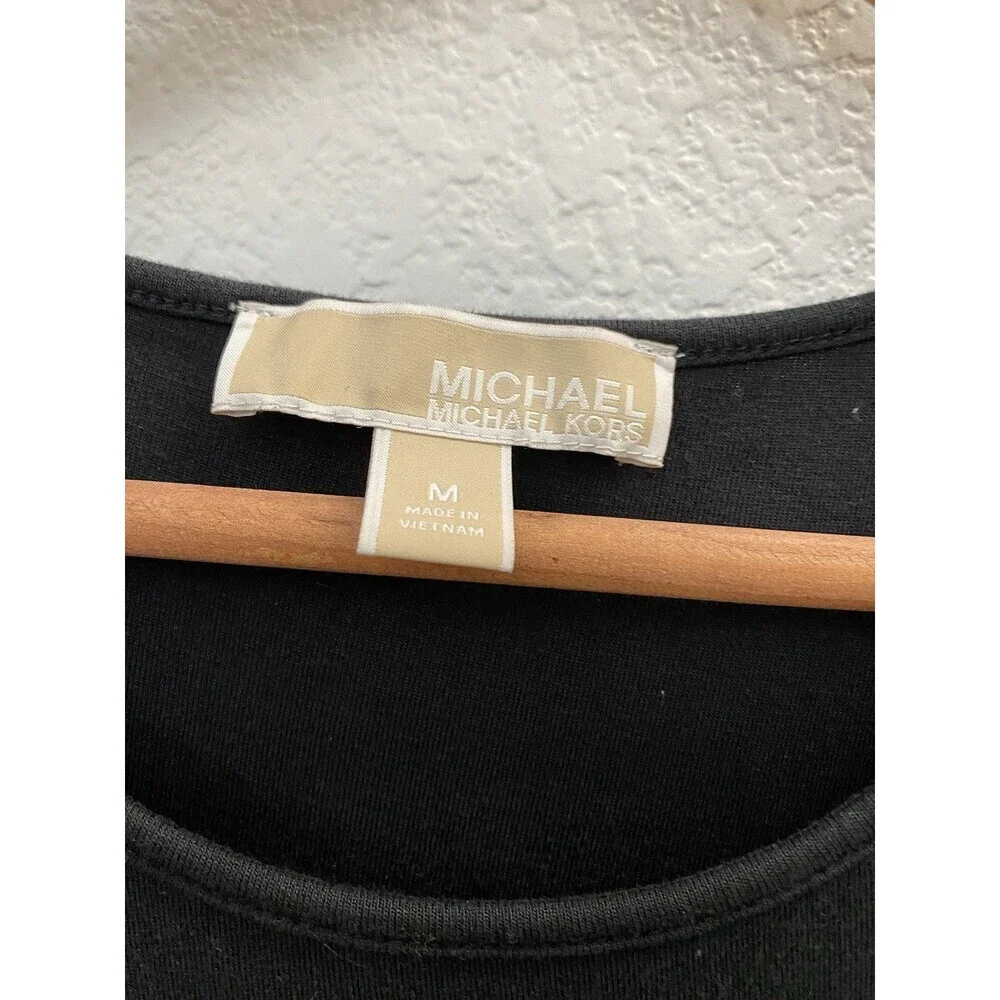 Michael Kors Black Modal Dress Tank Asymetrical Hem Stretch Hi Low Medium